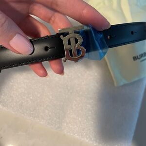 Women’s black Burberry belt